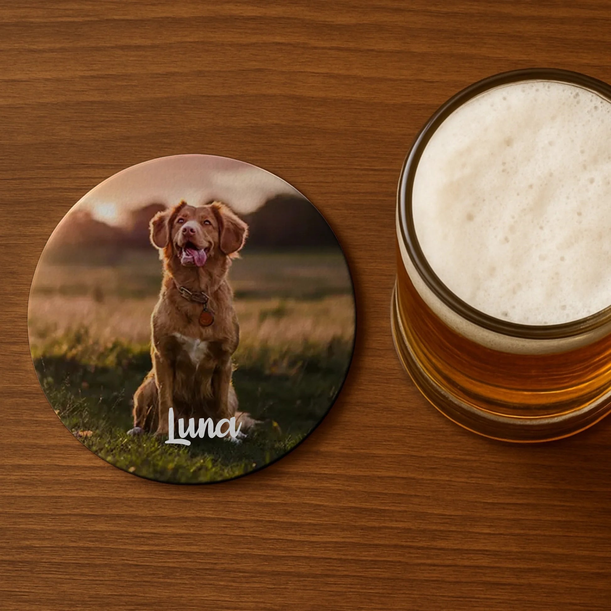 Round coaster -mockup